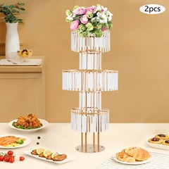 2PCS Flower Stands Crystal Flower Stands 5 Tier Flower Stands NEW