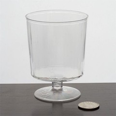 8 oz Plastic CLEAR Wine GLASSES Disposable Party Wedding TABLEWARE WHOLESALE