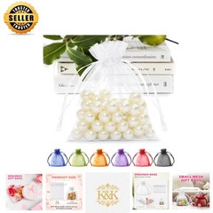 50 Count White Organza Drawstring Bags 3×4 – Luxurious Gift Packaging Solution