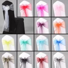 200 Organza Chair Sashes Bows Wedding Banquet Party Event Decoration – FREE Ship