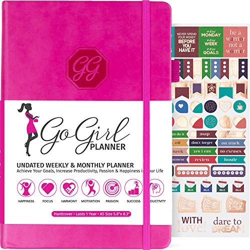 Planner and Organizer for Women – A5 Size A5 (5.7″ x 8.5″) Hot Pink (Undated)