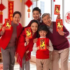 Chinese New Year Red Envelopes, Lunar 6.69 X 3.54 Inches,
