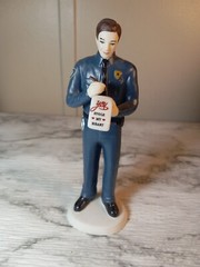 Weddingstar 9351 Love Citation Policeman Groom Cake Topper Hand Paint Porcelain