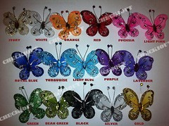 10 PCS 5″ – Organza Tulle Butterflies Craft Wedding Party Flora DIY Decoration