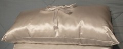 Set 2 Tie Back 20″ x 9″ Polyester Satin Kneeling Pillows White Wedding Boda Lot