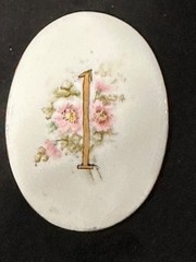 Porcelain Handcrafted Floral Table Markers – Wedding/Party – Set of Four (4)