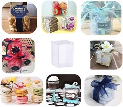 12PCS Transparent Boxes 4 x 4 x 8 inch, Candy Box, Clear Favor Boxes Gift Box…