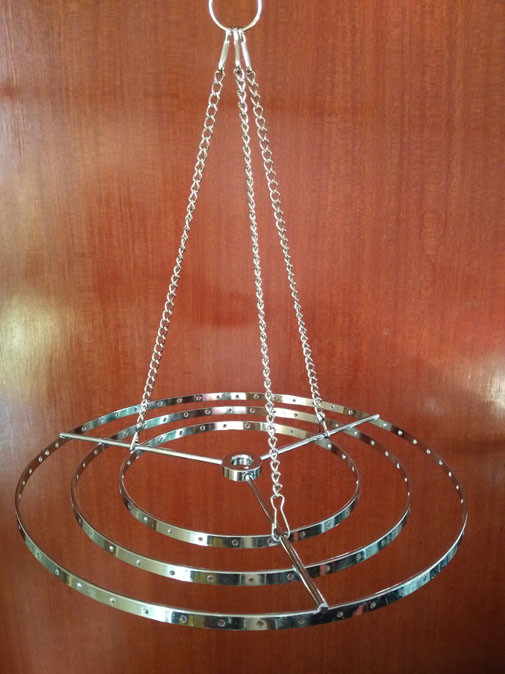 1Pcs Round Hanger Centerpiece Hanging Frame Chandelier Wedding Christmas Party