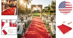 Versatile Red Aisle Runner 3×100 Feet – Perfect for Weddings & Halloween Glamor