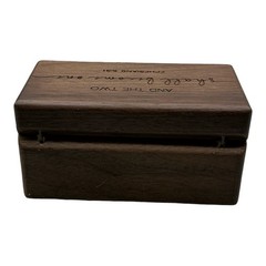 Walnut Wood Wedding Ring Box Ephesians 5:31 Religious Scripture Engraved Brown