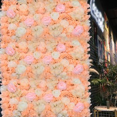 6pcs Artificial Flower Wall Panels Wedding DIY Silk Petals Floral Backdrop Decor
