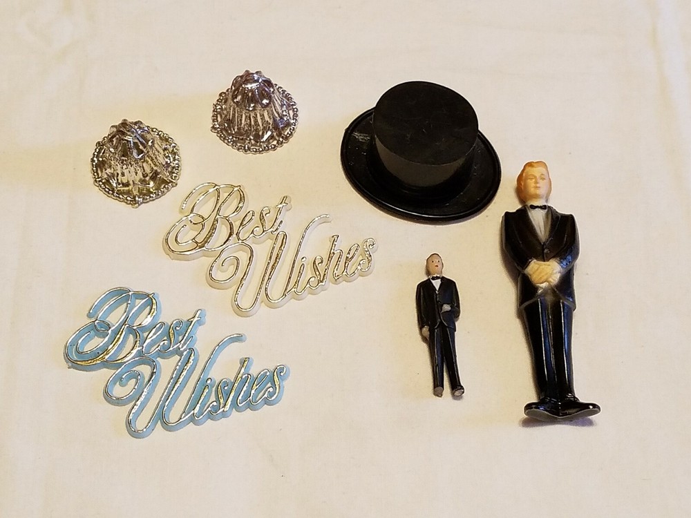 Vintage Special Occasion Cake Toppers – Wedding (7) pcs