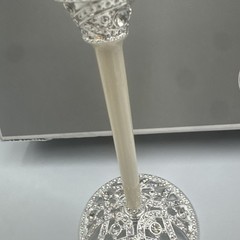 NEW Things Remembered Set Of Champagne Toast Flutes Rhinestones Silver Classic