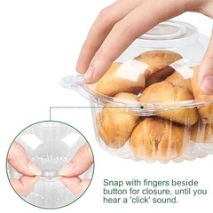 ct Cupcake Holders Individual Cupcake Containers, Disposable Clear Plastic 100