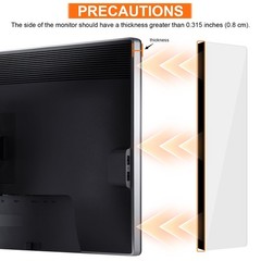 FaitAtten 2-Pack Frameless Monitor Sticky Note 2Pcs 11.8» Clear, Clear