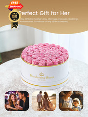 Beaulasting Roses 47 Preserved Forever Flowers Real 47 Roses, Pink
