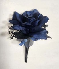 Navy Blue Black Rose Bridal Wedding Bouquet Accessories