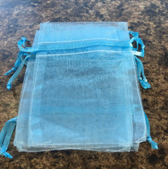 50 Light Blue Birdseed Bags, Organic Wedding Toss , All Natural, Eco-friendly
