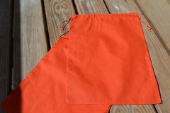 4″x6″ Cotton Double Drawstring Muslin Bags (ORANGE COLOR)
