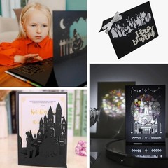 OcePor 100 Sheets Black Cardstock 12” x 18”, 92lb/250gsm Black Card