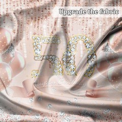 Renaiss Rose Gold 50th Birthday Backdrop for Women Fabric 7x5ft Rose Gold Dia…