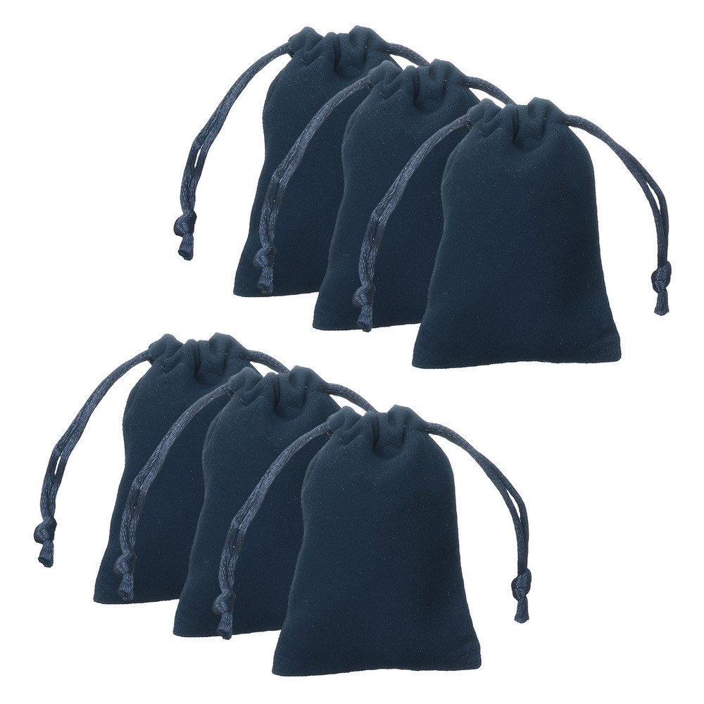 20pcs Velvet Gift Bags 2″ x 2.8″ Drawstring Jewelry Pouches Navy Blue