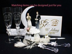Wedding Cake Topper Row boat Fishing Honeymoon Lake Groom top Shower