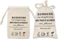Bachelorette Party Bags with Drawstring Cotton Recovery Kit Bags Lot of 10