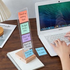 EFINLUKY 2PCS Monitor Memo Board Portable Sticky Note Transparent