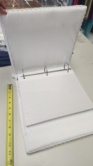 Elegant White Nuestra Boda Wedding Photo Album 11″x12″ 3 Ring Binder