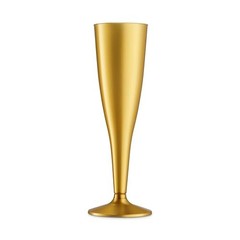 30 Pack Gold Plastic Champagne Flutes – 5 Oz Disposable Toasting Glasses –