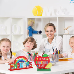 4 Pcs Teacher Appreciation Gifts Wooden Table Centerpieces Decorations Thank You
