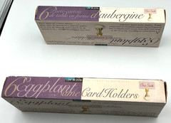 Eggplant Place Card Holders Lot 12 Gold & Silver Tone Sets of 6 Each