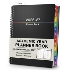 Planner 8.5×11, July 2026 to June 2027, Weekly and Monthly 2026-2027 Colorful