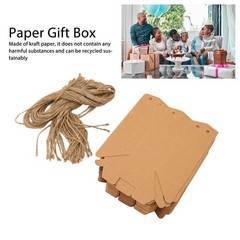 50Pcs Lantern Kraft Gift Box Hex Paper Gift Box Kraft Paper Package Box
