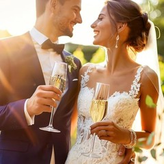 Mr. & Mrs. Champagne Flute Set, Wedding Decor – His and Hers, Wedding