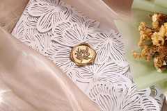 Yoption Wild Flowers Wax Seal Stickers, 50 Pack Antique Gold Wax Seal Sticker…