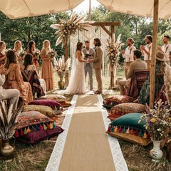 15 Ft x 36 Inch Natural Burlap Wedding Aisle Runner Vintage Rustic Party Decor