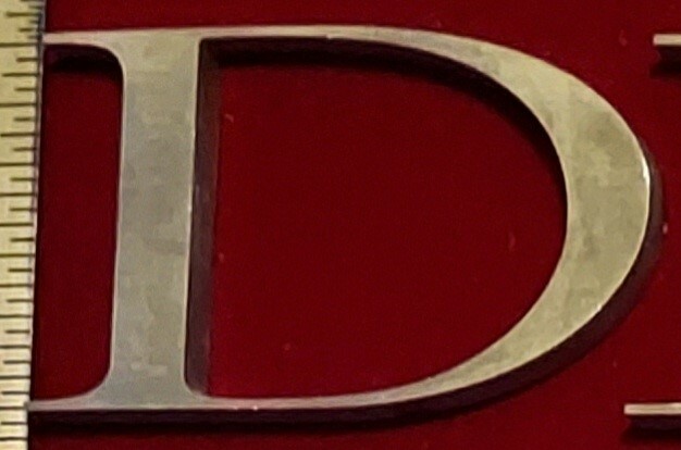 1.5″ 3D Brushed Stainless Steel Letters – Industrial Salvage – Wedding/Home Deco