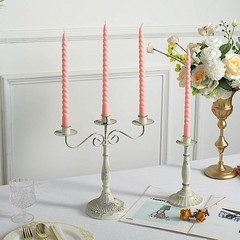 12 Unscented 11 in Long Spiral Premium Wax Taper CANDLES Party Home Decorations