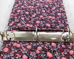 VTG Purple Floral Lace Fabric 3 Ring Binder Padded Photo Album Cottagecore Flowe