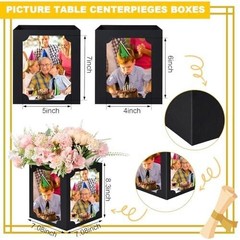 12 Pcs Picture Centerpieces for Table – 6/7 Inch Photo Display Frame & Black