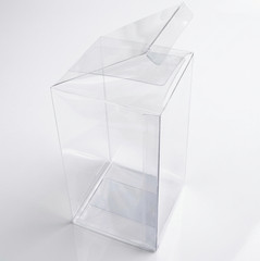 50 PCS 3x3x6″ Clear Plastic PVC Folding Box Party Favor Wedding Retail Packaging