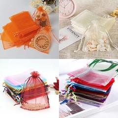 100Pcs 4X6 Inch Organza Bags Bulk, Drawstring Organza Jewelry Pouches Wedding Pa