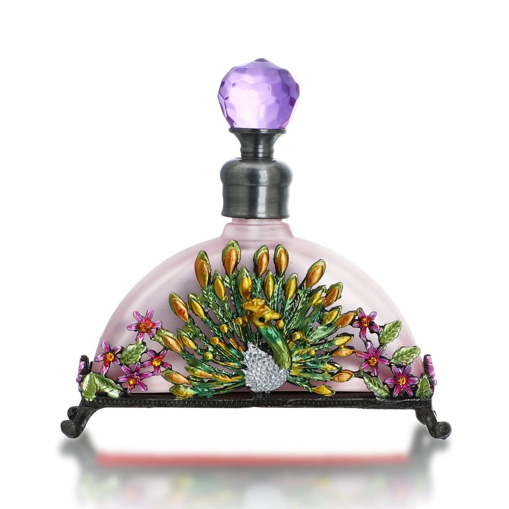 YU FENG Antique Peacock Perfume Bottles Vintage 0.7 Ounces, Purple-2