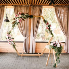 Wooden Wedding Arch 8FT Wedding Ceremony Gorgeous Arbor Backdrop Stand Arch Deco