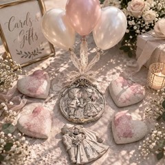 Wedding Balloon Weight Anchors Set of 6, Romantic Bride & Groom Table Decor