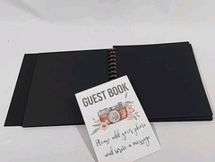 Guestbook For Polaroid Photos Black Guestbook Softcover Gold Foil 8.5″x8.5″ 90 B