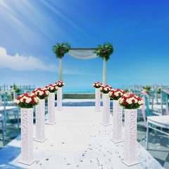 8Pcs Flower Columns LED White Elegant Wedding Column Pillar Decoration