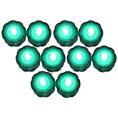 10 Pk Turquoise Submersible Waterproof Underwater Battery LED Tea Light~Wedding